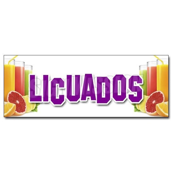 Signmission LICUADOS DECAL sticker smoothie fruit blended beverage latin cold ice, D-36 Licuados D-36 Licuados - main